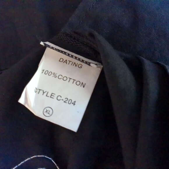 Dating, Black Midi Skirt, 100% cotton, with embroidery design. - Picture 9 of 10